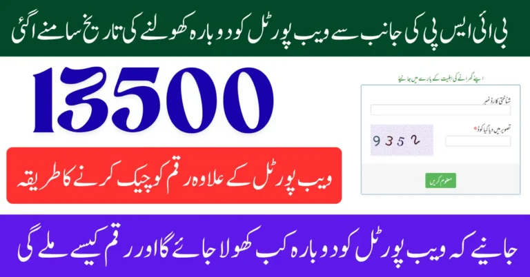 BISP 8171 Portal Reopening July 2025 Updated Features To Check 13500 And Registration Guide