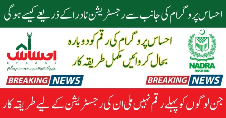 Ehsaas Program Registration 8171 Nadra for Needy Families in Pakistan Know Full Details 2025