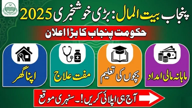Punjab Bait-ul-Maal 2025 Assistance for Housing, Health & Education